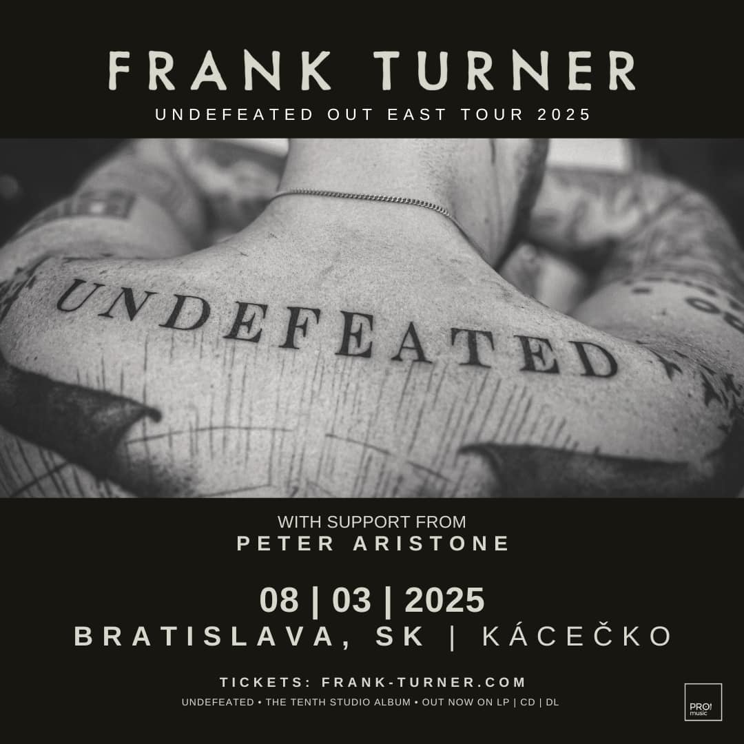 Nezameniteľný Frank Turner poteší fanúšikov v Bratislave akustickým setom