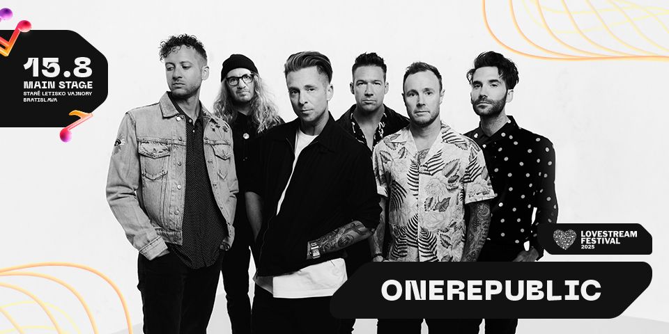 OneRepublic potvrdili účasť na Lovestream festivale 2025 v Bratislave!