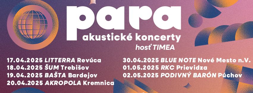 Skupina Para odohrá 7 akustických koncertov v priestoroch, v ktorých ešte nikdy nekoncertovala.