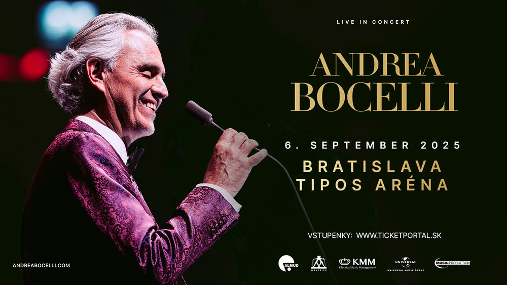 Hudobný zážitok na celý život! Andrea Bocelli očarí Bratislavu jedinečným koncertom 6. septembra 2025!