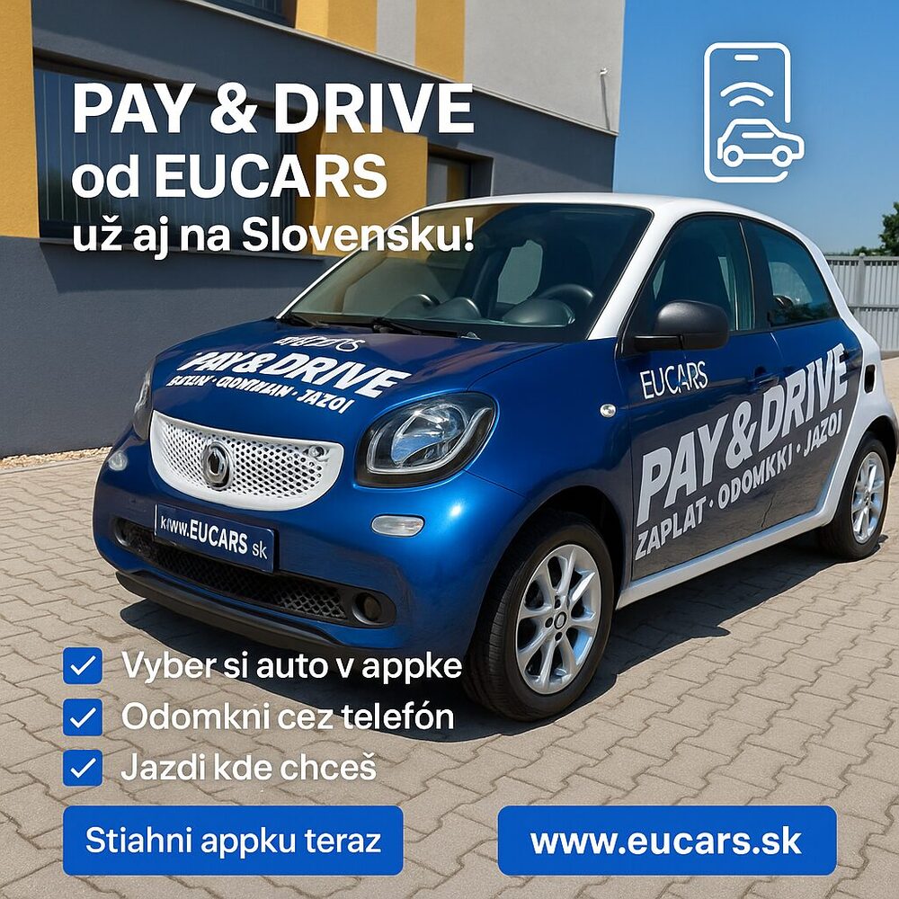 Slovenský car sharing ide do budúcnosti: EUCARS spúšťa mobilnú appku na odomknutie a štartovanie vozidiel