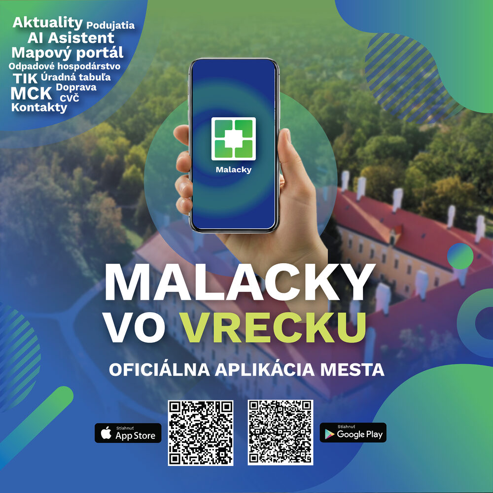 Malacky vo vrecku: mesto spúšťa inovatívnu mobilnú aplikáciu s umelou inteligenciou a GIS mapami